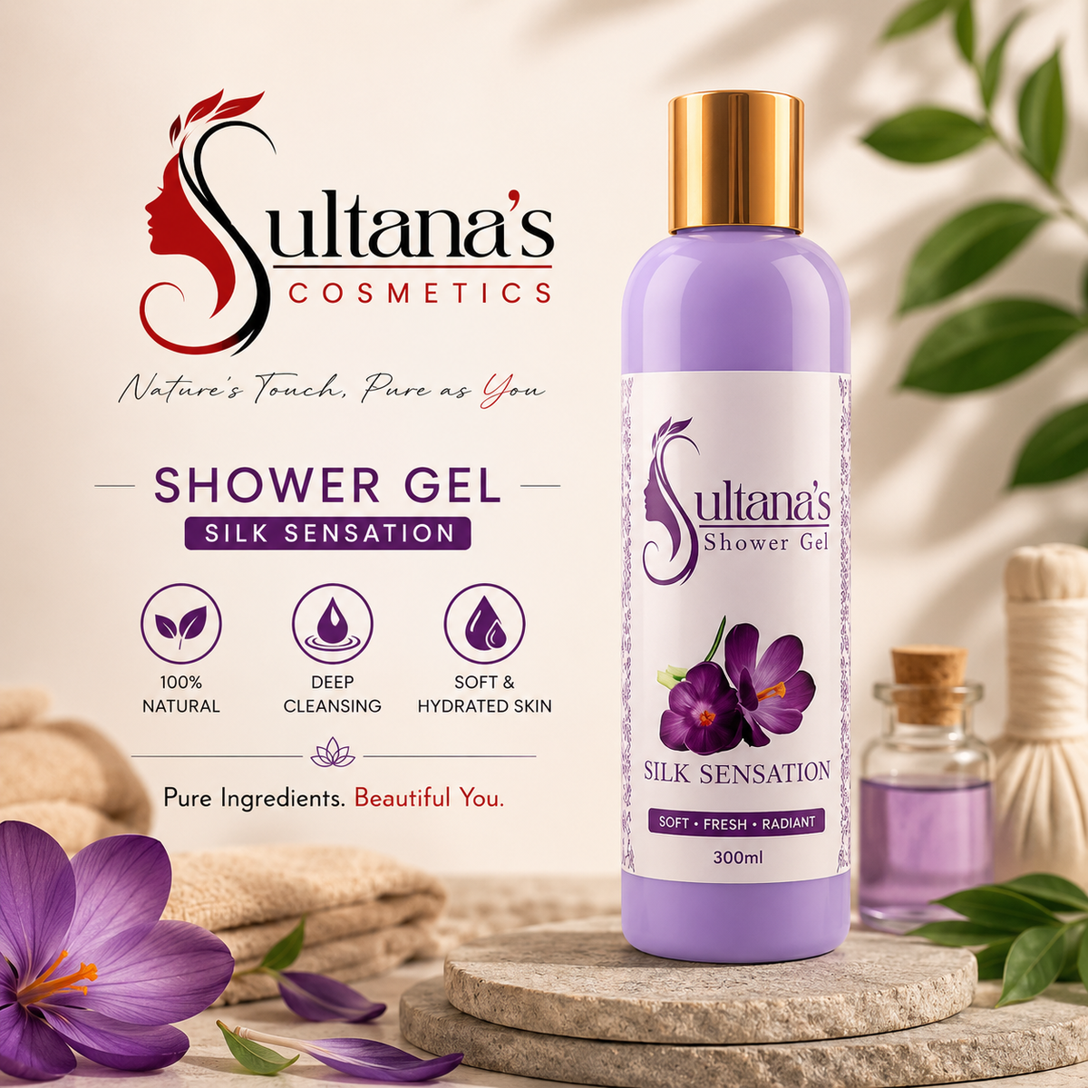 Sultana’s Silk Sensation Shower Gel   (300 ML)