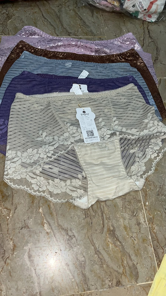 Floral Lace Boyshort Panty ( MEDIUM)